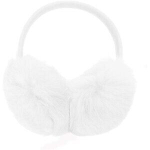 Women's Genuine Rabbit Fur Ear Muffs - Adjustable Ear Warmers